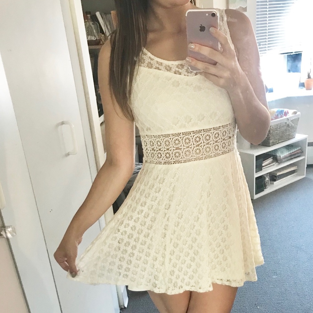 Short White Lace Dress